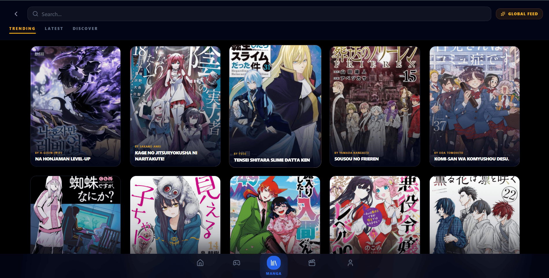 Clean, ad-free manga reading interface on InstantFriend
